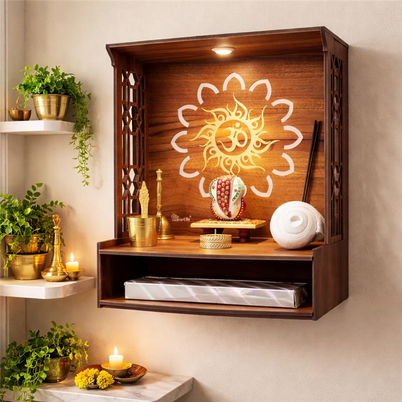 Wall-Mounted Pooja Mandirs for Indian Apartments with Limited Space