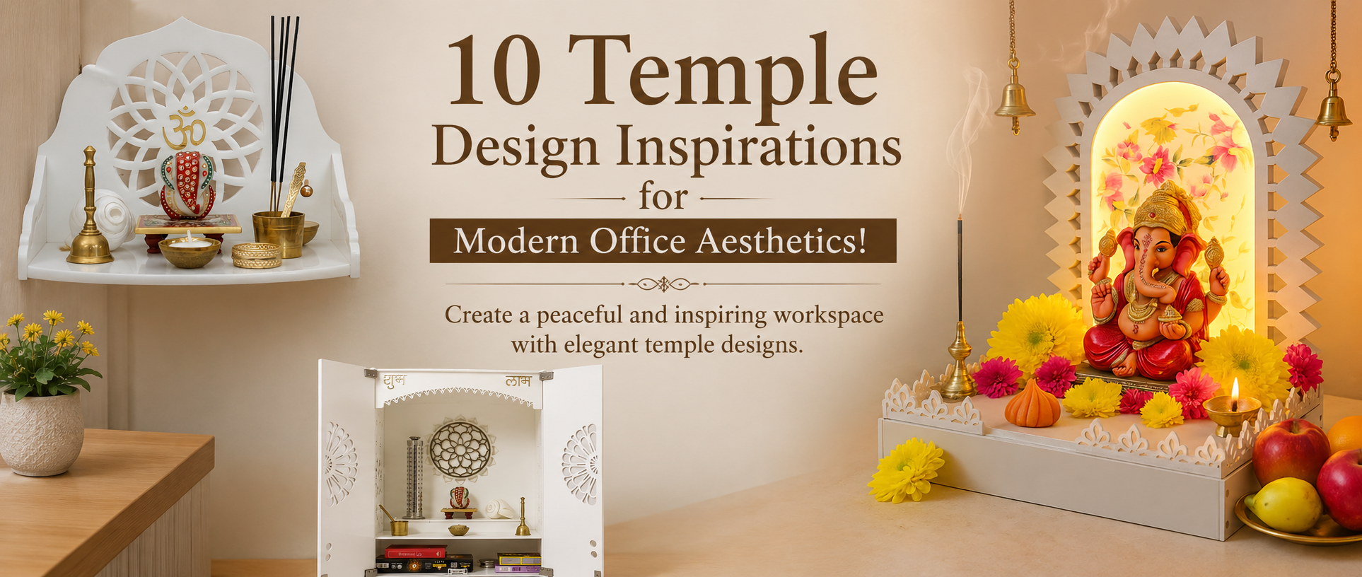 wall mandir design for office