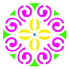 Heartily Laser Cut Rangoli Stencil for Floor Decoration | 30x30 cm MDF Stencil, 2.5mm Thickness | Reusable Rangoli Maker for Festivals, Diwali & Pooja (Petal)