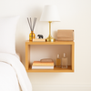 Heartily Bedside Shelf – 17.7 x 12.5 x 10 Inch – Floating Nightstand / Wall Mount Bedside Table – 17mm Engineered Wood with Minifix Assembly – Modern Open Storage Box with L-Angle Support & Hardware