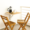 Heartily® 39 × 39 cm Wall Mounted Folding Table | Compact Multipurpose Foldable Table with Strong Metal Bracket | Engineered Wood 17 mm Thick | Study, Kitchen, Bedside, Utility Use