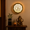 Heartily 19 cm Beautiful Mandala OM LED Wall Decor Art for Pooja room, Yoga, Living room, home decor and office Wall | Lightweight Ready-to-Hang Decorative Panel |