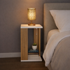 Heartily Sidebud Modern Wooden End Table / Side Table for Living Room & Bedroom | 17 mm Thick Engineered Wood | (19.4 h x 11.7 l x 11.7 b) inches