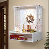 Heartily Acrylic Maha Mangal Beautiful Pooja Mandir for Home Temple for Home and Office Puja Mandir Wall with LED Spot Light