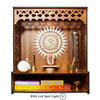 Heartily® Aastha Beautiful Wooden Pooja Mandir for Home or Puja Temple Stand for Office and Shops with Led spot Light
