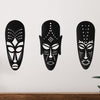 Heartily Tribal Face Wall Art Set of 3 for Home and Office Decoration
