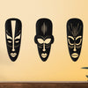 Heartily Tribal Face Contemporary Wall Art Set of 3 for Home and Office Decoration