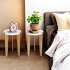 Heartily Beautiful Wooden Stool - Set of 2 | Multipurpose 3-Leg Stool, End Table, Plant Stand for Home or Office
