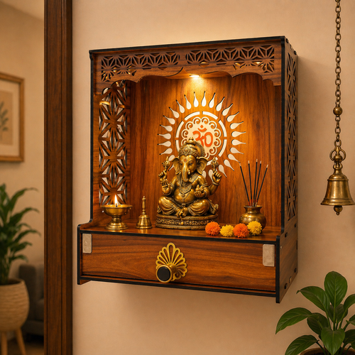 wall mount mandir
small mandir for home
heartily temple
heartily pooja mandir

