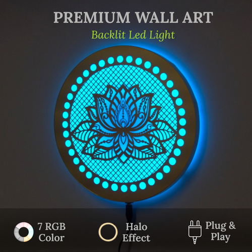 lotus meditation wall light