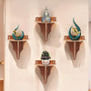Heartily Wall Mounted shelf for living room, bedroom & balconies. Pot stand or display shelves for home decor, Set of 4