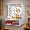 Heartily Acrylic Roli Beautiful Pooja Mandir for Home Temple for Home and Office, Puja Mandir, Puja Stand Wall Mounted with LED Spot Light