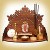 Heartily® Floral Beautiful Wooden Pooja Mandir for Home Temple for Home and Office Pooja Stand Modern Puja Mandir for Home or Shop Wall
