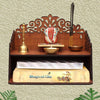 Heartily® Navrang Beautiful Wooden Pooja Stand for Home Mandir for Home Temple for Home and Office Puja Mandir for Home and Office Wall
