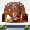 Heartily® Ganesh Diya Beautiful Wooden Pooja Stand Mandir for Home Temple for Office Puja Mandir for Home Wall