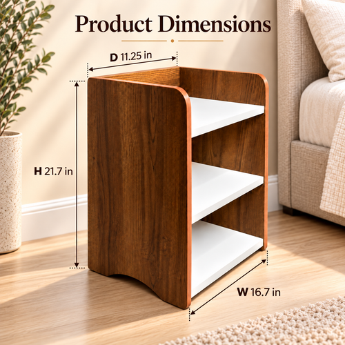 Heartily Arlo bedside table dimensions 21.7 inch height 16.7 inch width and 11.25 inch depth
