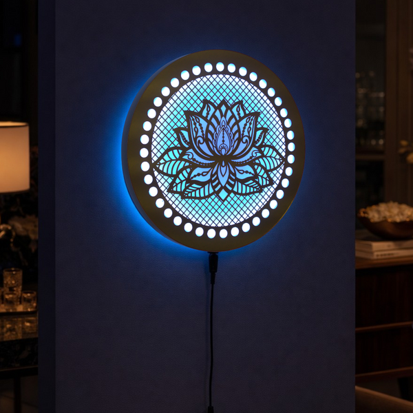 lotus wall light for mandir