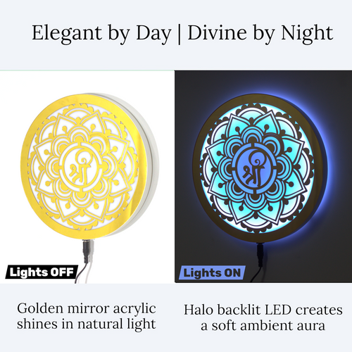 mandir wall decor light